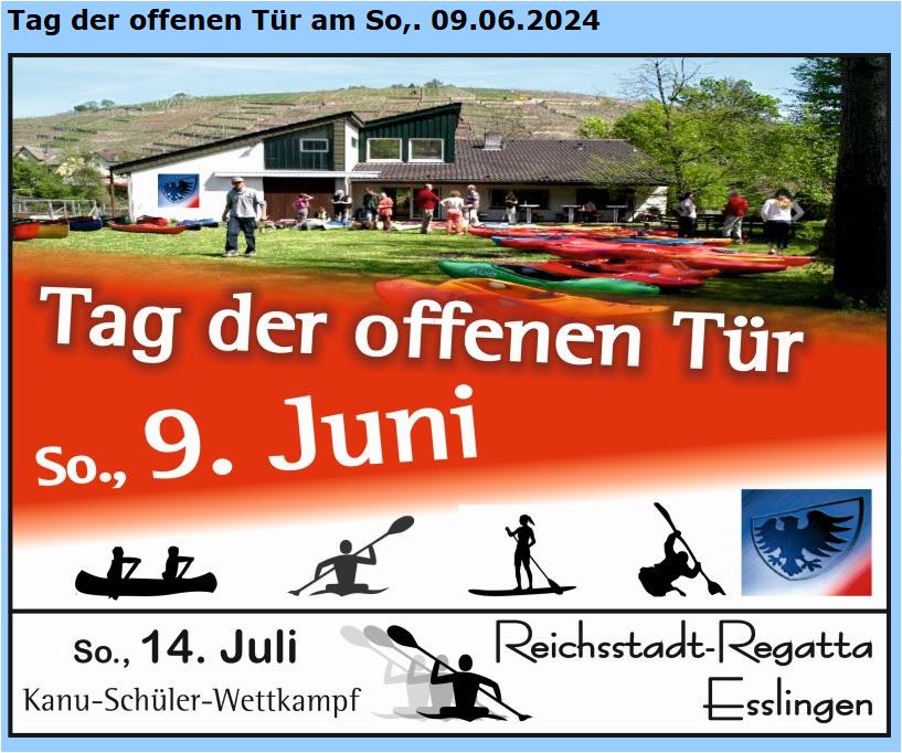 Am 09.06.24 Tag der offenen Tür bei den Kanuten