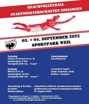 2. Esslinger Stadtmeisterschaften Beachvolleyball 2022
