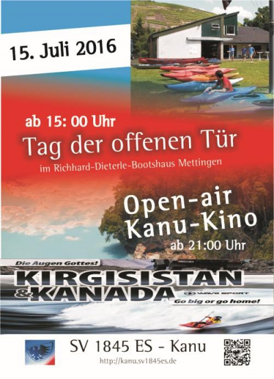 Tag des offenen Bootshauses und Open-Air Kanu-Kino